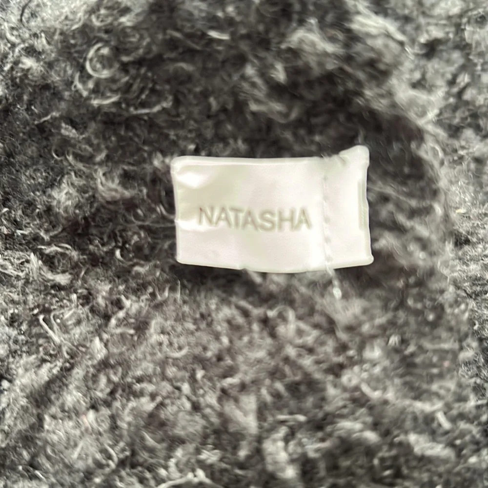 NWOT Natasha Black oversized scarf wrap. Black, absolutely beautiful.